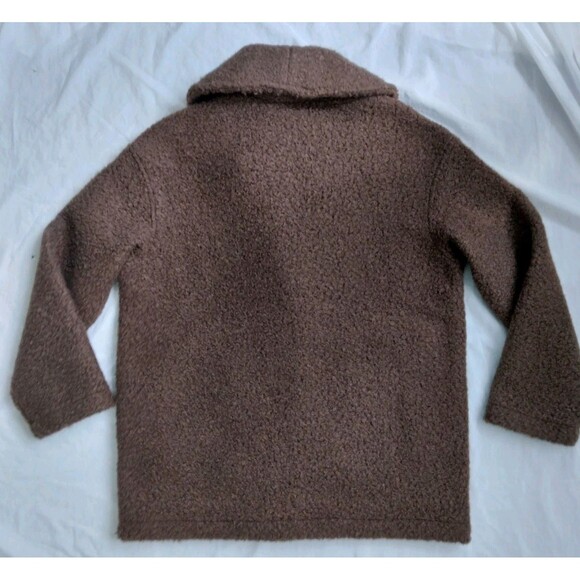 Madewell Pebbled Faux Shearling Shawl Collar Coat Women's Size Medium - Picture 9 of 15